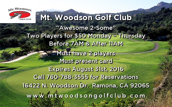 Mt. Woodson Offer - Awesome 2-Some